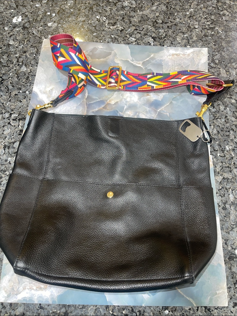 Gonar black, soft, cow leather purse